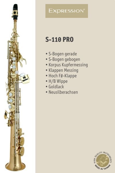 Expression Instruments Sopran Saxofone S-110 PRO