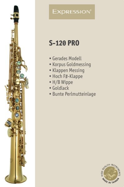 Expression Instruments Sopran Saxofone S-120 PRO